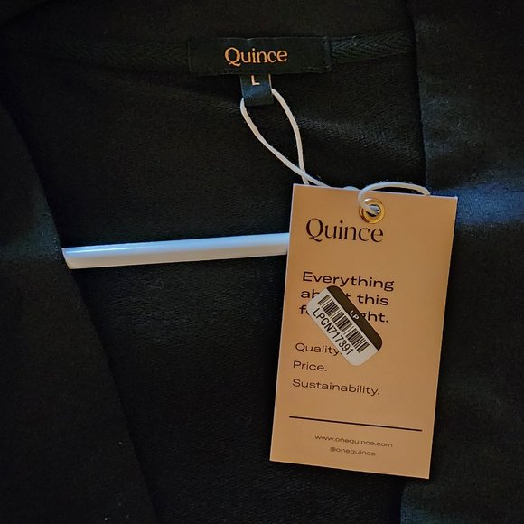 Quince French Terry Modal Maternity & Nursing Wrap Jumpsuit NWT Black Large - Picture 4 of 6